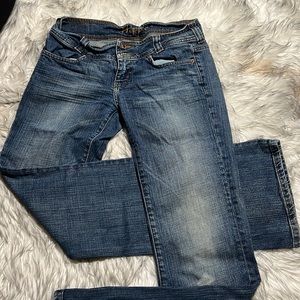 Hippie Women Size 7 Blue Denim Jeans Boot Cut